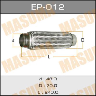 Лот: 18580049. Фото: 1. Гофра глушителя masuma 48x240... Выхлопная система
