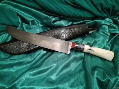 Лот: 13235610. Фото: 1. Узбекский пчак, рукоять кость. Столовые приборы, ножи