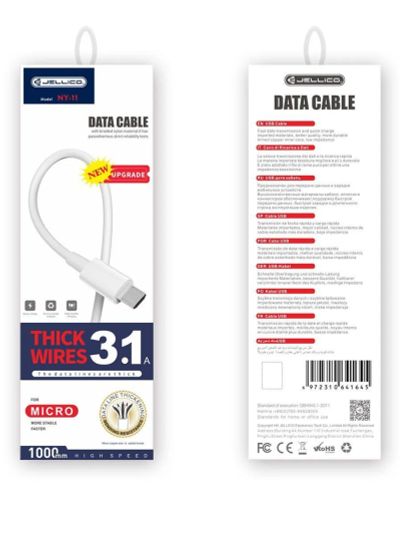 Лот: 22149928. Фото: 1. КАБЕЛЬ JELLICO NY-11 microUSB... Дата-кабели, переходники