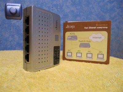Лот: 409563. Фото: 1. Комутатор (Swich Hab) 5-port Acorp. Маршрутизаторы (роутеры)