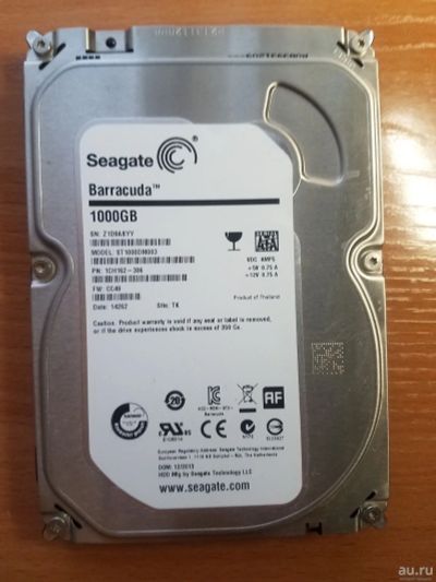 Лот: 18230873. Фото: 1. Жесткий диск HDD 1TB Seagate Barracuda... Жёсткие диски (HDD)