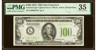 Лот: 21509499. Фото: 1. банкнота 100 долларов США 1934... Америка