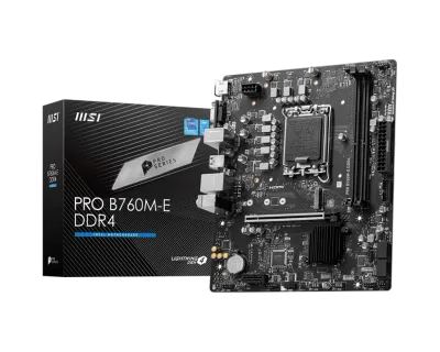 Лот: 23265595. Фото: 1. MSI PRO B760M-E DDR4 Новая. Материнские платы