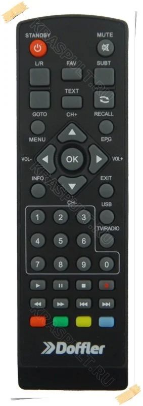 Лот: 15907486. Фото: 1. Пульт DOFFLER DVB-T2P11, DVB-T2P12... Пульты ДУ