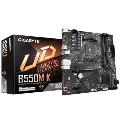 Лот: 21248736. Фото: 1. Gigabyte B550M K Новая. Материнские платы