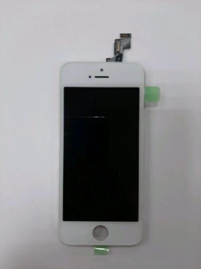 Лот: 14531676. Фото: 1. Дисплей iPhone 5S + тачскрин белый... Дисплеи, дисплейные модули, тачскрины