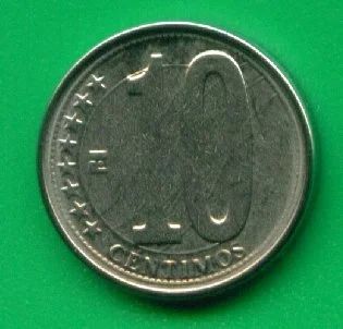 Лот: 9651735. Фото: 1. Венесуэла 10 сентимо 2009 (457... Америка