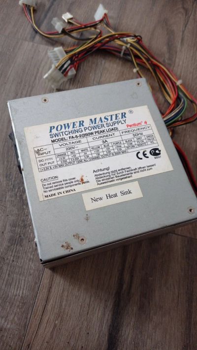 Лот: 9885526. Фото: 1. Блок питания Power Master 250W... Корпуса, блоки питания