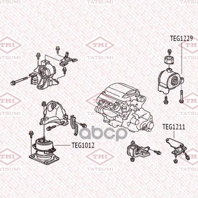 Лот: 21880983. Фото: 1. Опора Двигателя Задняя TATSUMI... Двигатель и элементы двигателя