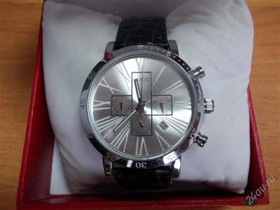 Лот: 2802547. Фото: 1. Часы gucci genuine leather реплика. Другие наручные часы