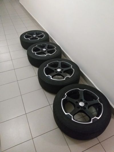 Лот: 16352412. Фото: 1. Комплект литья Toyota 5 на 100... Шины на дисках