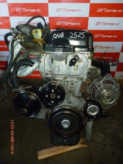 Лот: 15089246. Фото: 1. Двигатель NISSAN QG18DE на AD... Двигатель и элементы двигателя