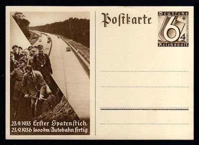 Лот: 6913222. Фото: 1. Почтовая карточка - Германия 1936г. Открытки, конверты