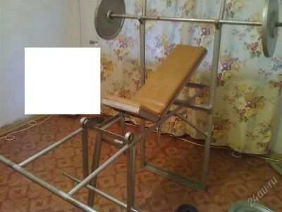 Лот: 2000627. Фото: 1. скамья + тренажер+штага с грифом... Штанги, блины