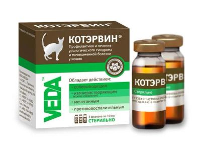 Лот: 4493367. Фото: 1. Котэрвин от мочекаменной болезни... Косметика для животных