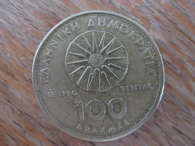 Лот: 21114697. Фото: 1. Монеты Европы. Греция 100 драхм... Европа