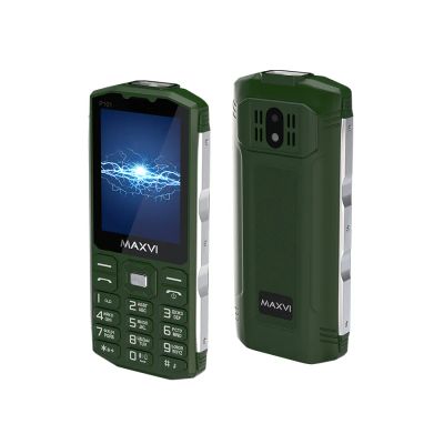 Лот: 25021361. Фото: 1. Сотовый Maxvi P101 Green 2sim... Кнопочные мобильные телефоны