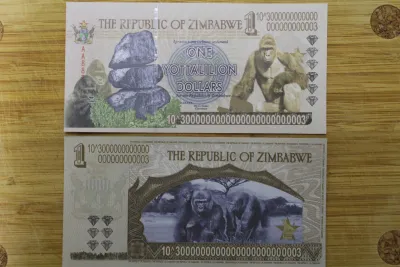 Лот: 21994723. Фото: 1. Зимбабве 1 йотталиллион долларов... Частные выпуски, копии банкнот