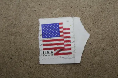 Лот: 25882889. Фото: 1. Марки с конвертов. США. 1. С рубля... Марки