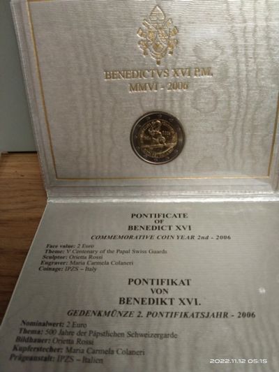 Лот: 19611779. Фото: 1. Ватикан 2 евро 2005 20-й Международный... Европа