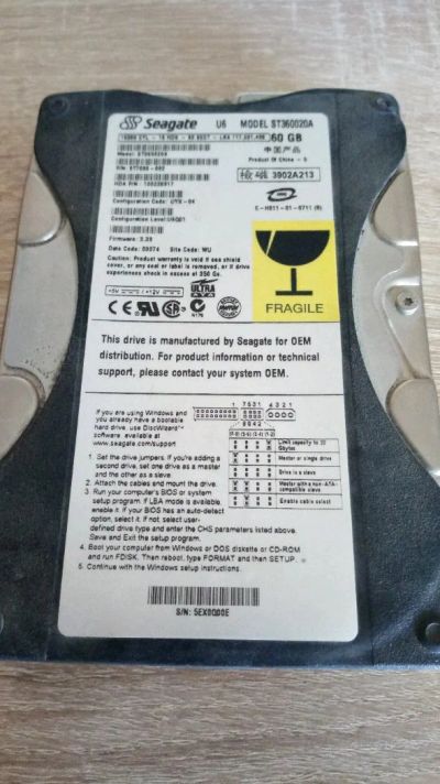 Лот: 13898861. Фото: 1. Жёсткий диск Seagate ST360020A. Жёсткие диски (HDD)
