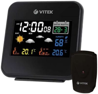 Лот: 25348951. Фото: 1. Метеостанция Vitek VT-6414. Часы настенные, настольные