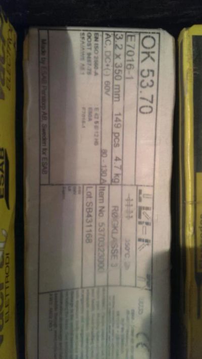 Лот: 5137550. Фото: 1. OK 53.70. Электроды, проволока для сварки