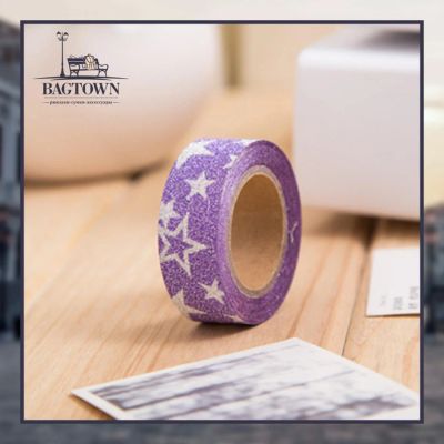 Лот: 8707081. Фото: 1. Скотч цветной блестящий, декоративная... Скрапбукинг