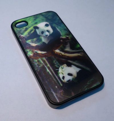 Лот: 4451948. Фото: 1. Накладка 3D "Панды" для Apple... Чехлы, бамперы