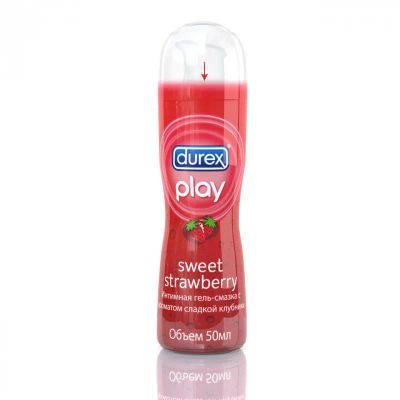Лот: 22062972. Фото: 1. Гель-смазка Durex Play Sweet Strawberry... Интимная косметика, смазки