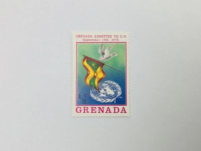 Лот: 23314088. Фото: 1. Вступление Гренады в ООН. Голубь... Марки