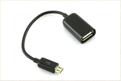Лот: 5757631. Фото: 1. OTG кабель USB - microUSB для... Дата-кабели, переходники