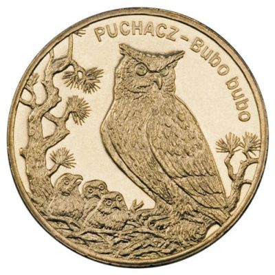 Лот: 4499747. Фото: 1. 2 злотых 2005 год. Филин-пугач. Европа