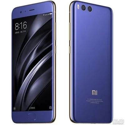 Лот: 10111540. Фото: 1. Xiaomi MI6 128Gb Синий! В Наличии... Смартфоны