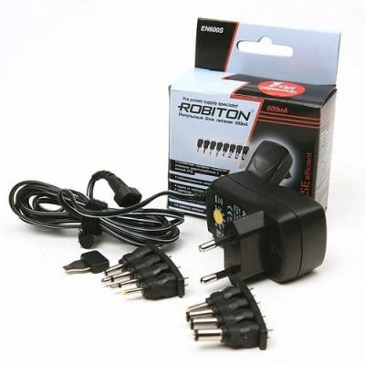 Лот: 22980039. Фото: 1. БПС унив. 0,6А/3-12v Robiton EN600s... Зарядные устройства, блоки питания для бытовой техники