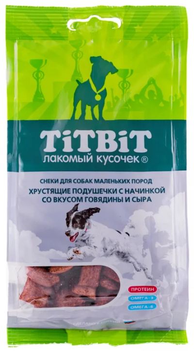 Лот: 19152455. Фото: 1. Titbit (Титбит) Хрустящие подушечки... Корма