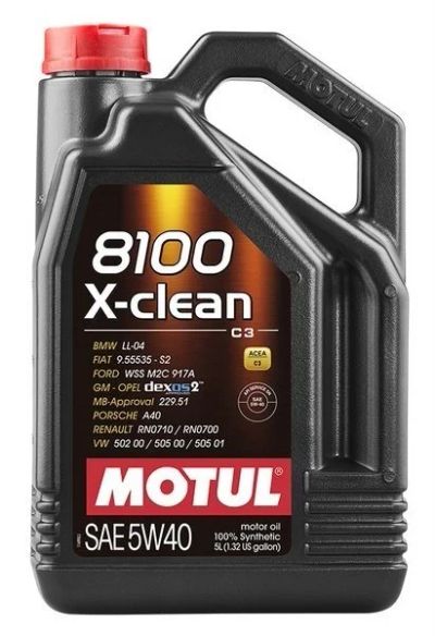 Лот: 24888448. Фото: 1. MOTUL 8100 X-CLEAN C3 5W40 100... Масла, жидкости