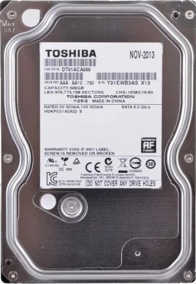 Лот: 15846601. Фото: 1. Жесткий диск HDD 500 Гб Toshiba... Жёсткие диски (HDD)