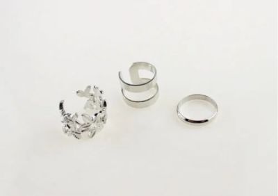 Лот: 4800390. Фото: 1. Set 3 кольца silver. Кольца, перстни