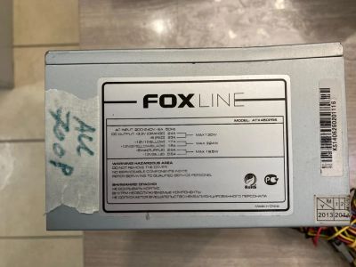 Лот: 17966816. Фото: 1. Блок питания Foxline 450w (ATX450PRS... Корпуса, блоки питания