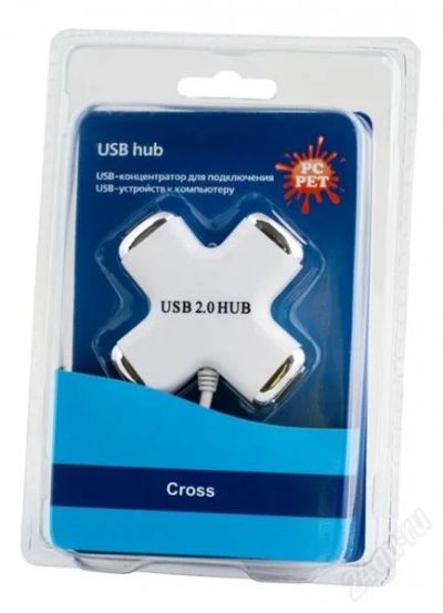 Лот: 1512748. Фото: 1. Хаб PC PET 4-port USB2.0 (cross... Другое (аксессуары)