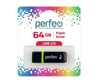 Лот: 24948700. Фото: 1. Флеш-накопитель USB2.0 64Gb Perfeo... USB-флеш карты