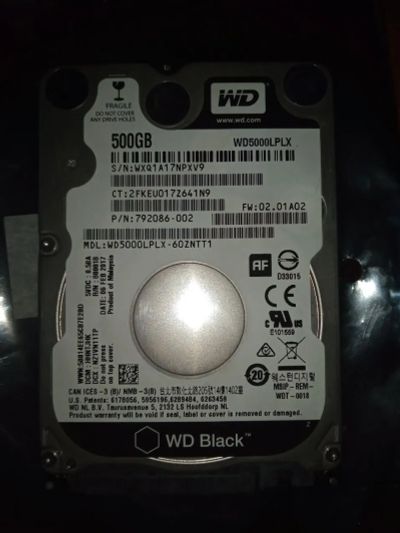Лот: 19533556. Фото: 1. Western Digital WD5000LPLX 7200rpm. Жёсткие диски (HDD)