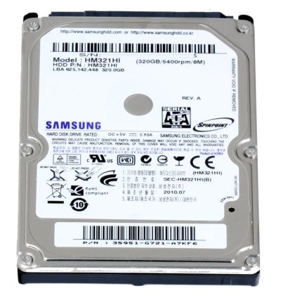 Лот: 11659328. Фото: 1. Samsung HM321HI (SATA-2, 320Gb... Жёсткие диски