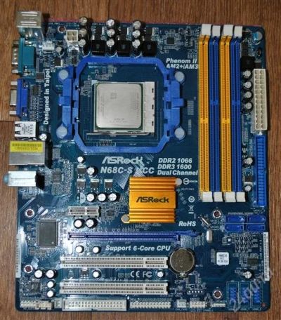 Лот: 1334688. Фото: 1. ARRock n68c-s ucc AM2+. Материнские платы