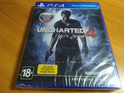 Лот: 17766355. Фото: 1. Новый диск Uncharted 4. Игры для консолей