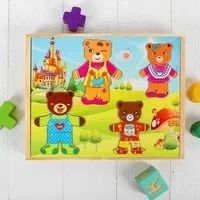 Лот: 16631358. Фото: 1. Рамка-вкладыш "Мишкина семья... Пазлы