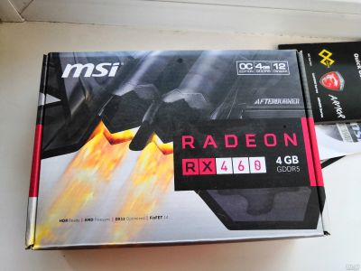Лот: 11795708. Фото: 1. Видеокарта MSI rx460 4gb ТОРГИ... Видеокарты