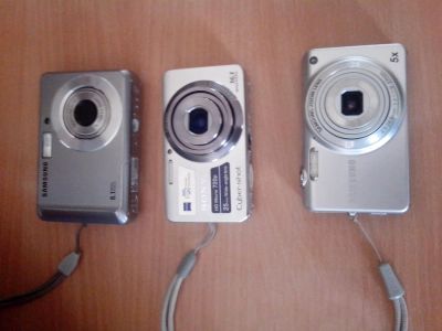 Лот: 5941779. Фото: 1. Продается три нерабочих фотоаппарата... Цифровые компактные