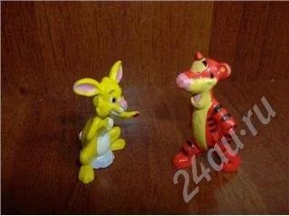 Лот: 473936. Фото: 1. Игрушки заяц и тигр из киндыра. Игрушки